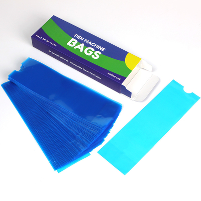 Sacs couverts de machine à tatouer bleu 100pcs stylo de tatouage sac de protection jetable