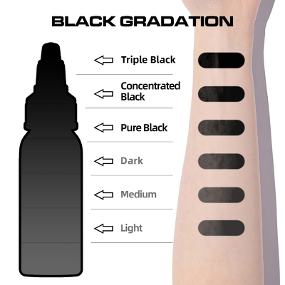 L'encre de tatouage de qualité noire concentrée 60ml