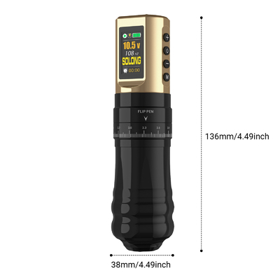 Un stylo de machine à tatouage réglable avec 1800 MAh pour artiste